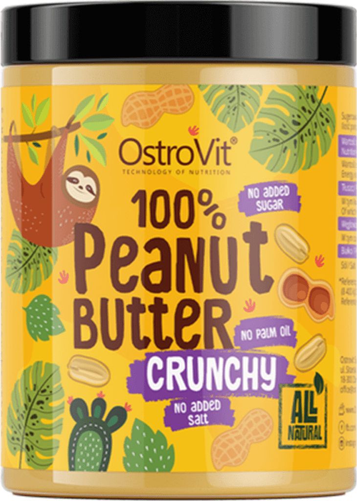 OstroVit 100% Peanut Butter (1000g) Crunchy - Funktionelle Produktbild 