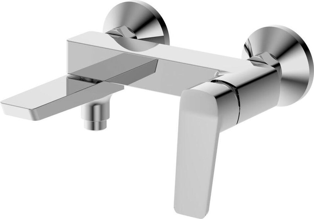 FLERY Wannenarmatur/Duscharmatur, schwenkbarer Einlauf, Chrom
