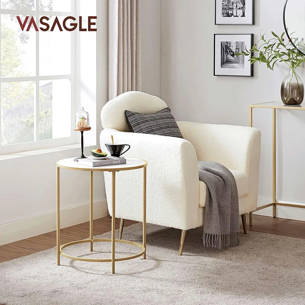 Table d'appoint stable structure métallique pour petits espaces et balcons - 2