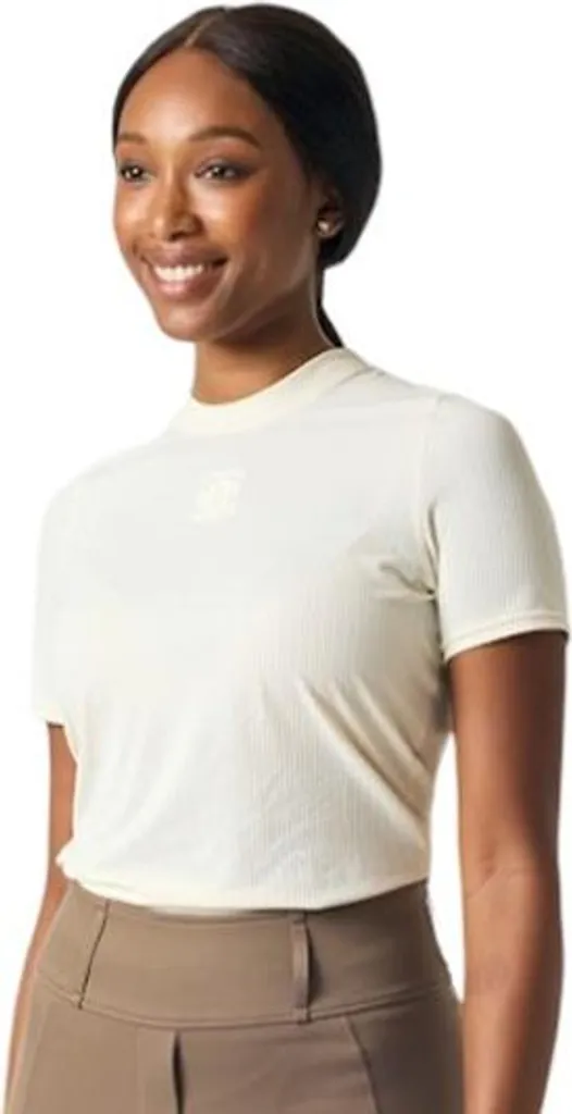 T-Shirt Mesh rayé Courtney SS FS 2025 Vanilla Beige confortable en M - 5