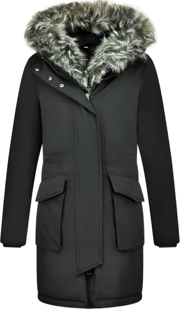 Kunstfell Jacke Winterjacke Mit Fell - L