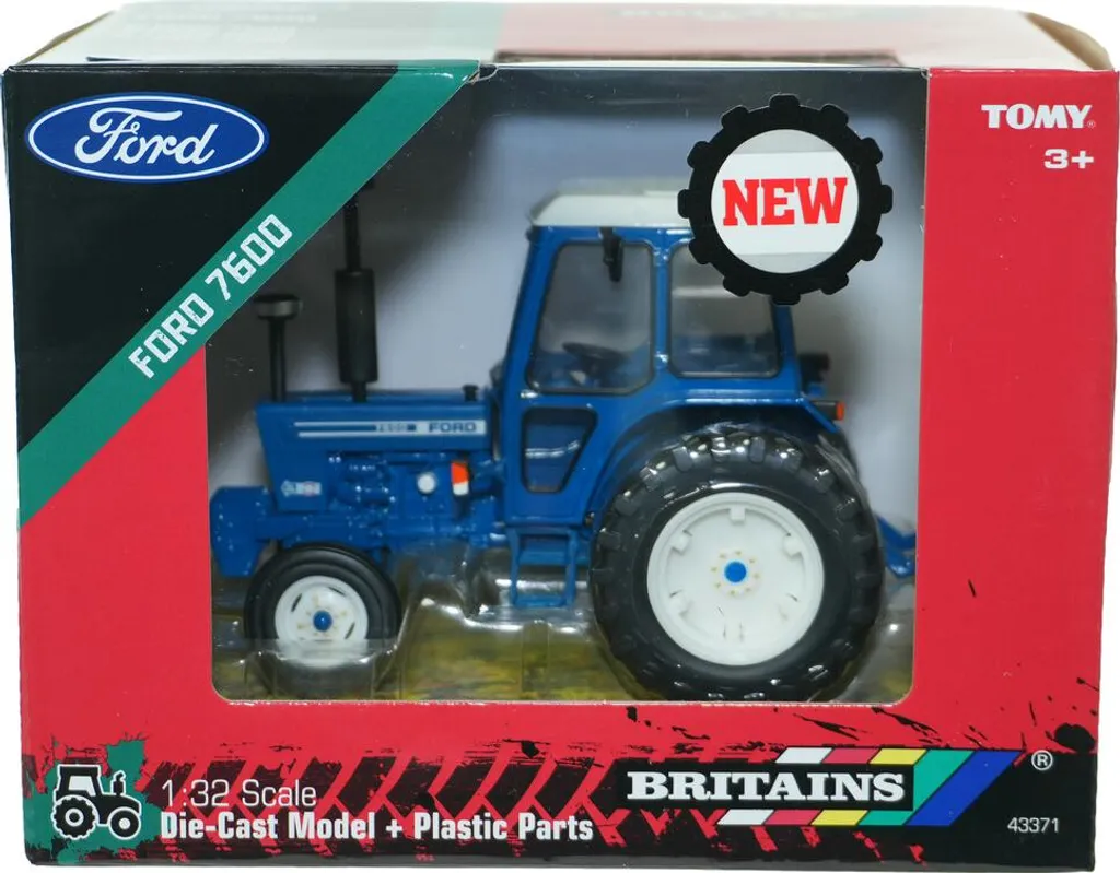 Miniature agricole Ford 7600 TOMY Britains 43371 avec roues jumelées