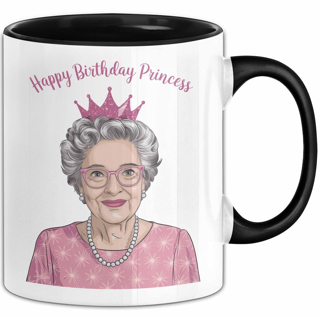 Geburtstagsfeier Tasse Geschenk Lustige Geschenkidee Spruch Alles Gute Zum Geburtstag Prinzessin (Schwarz)