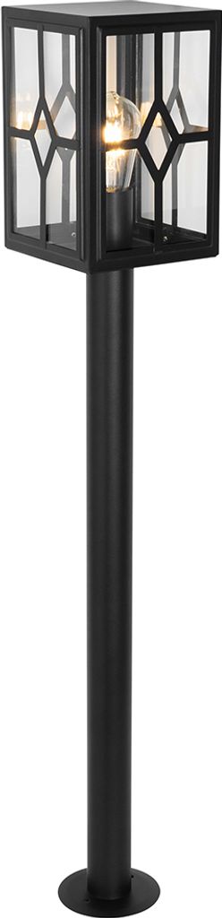 Klassische Stehleuchte für den Außenbereich Schwarz 100 cm IP44 Dover