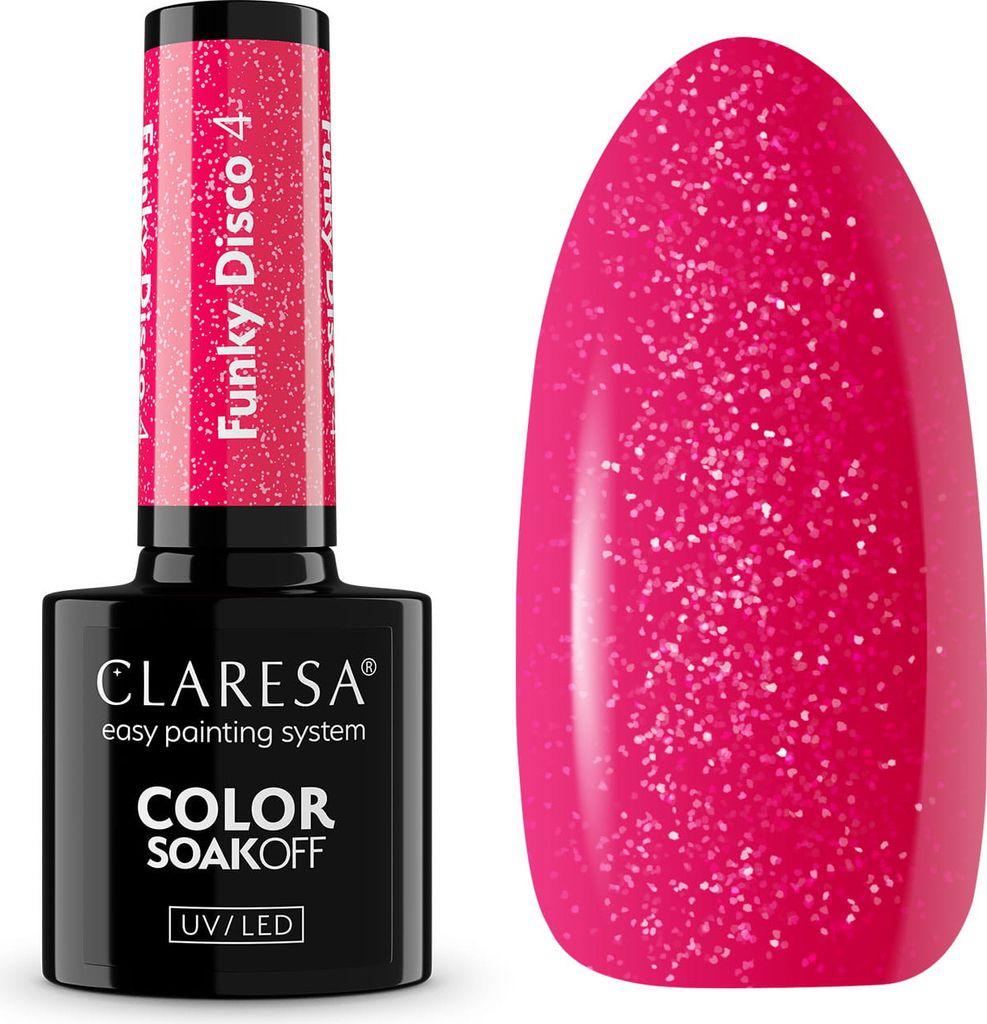 Claresa Soak Off UV/LED Funky Disco Gel-Nagellack 4,5 g Produktbild 