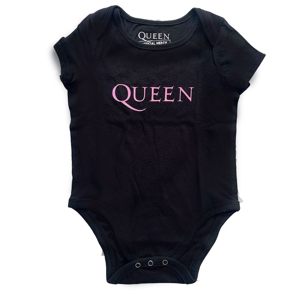 Queen T-Shirt Pink Logo Baby Black 2 Years