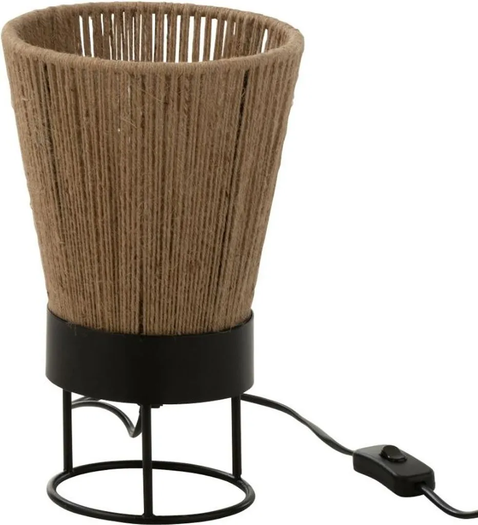 Lampe de chevet Nina Jute Beige - Idéal pour salon ou chambre cosy