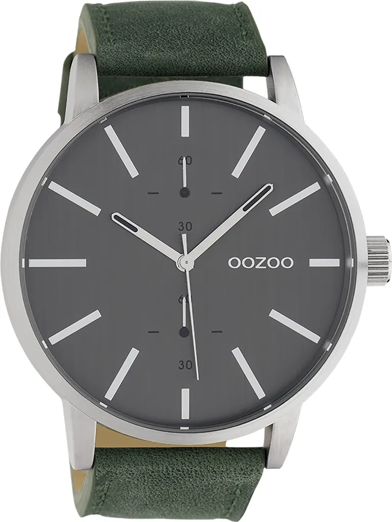 Orologio Oozoo UOC10500 Pelle Verde: Look Maschile Urban Chic