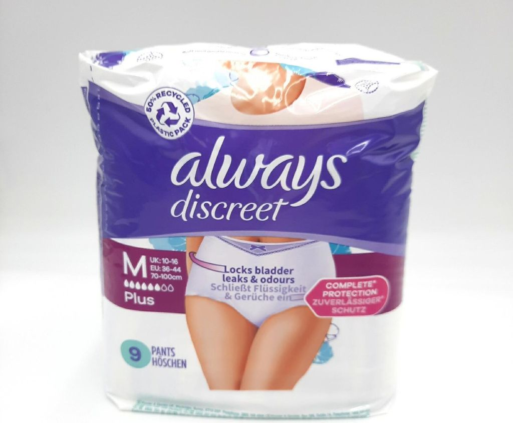 Always Discreet Plus, M, Frau, Weiß, 70 - 100 cm, Polybag, Produktbild 