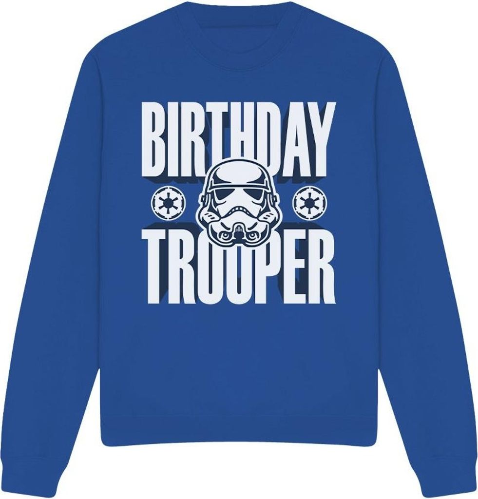 Star Wars - "Birthday Troopers" Sweatshirt für Herren/Damen Uni TV3759 (M) (Königsblau)