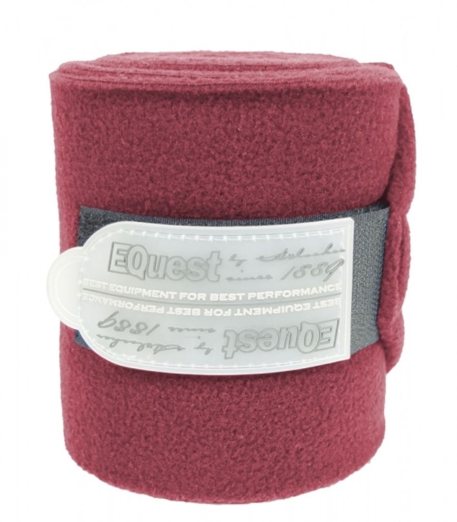 EQuest Alpha Fleece Bandage für Pferde, 4er Set - Schwarz