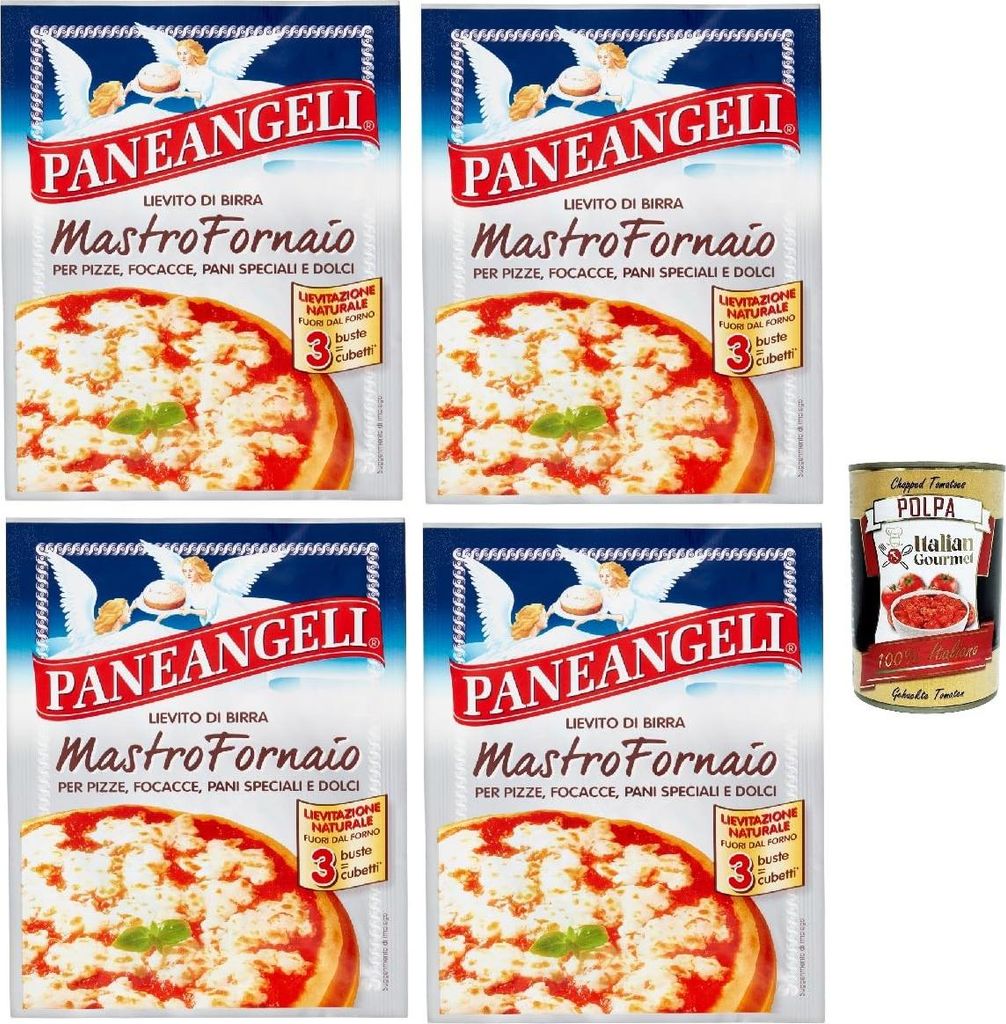 Paneangeli Lievito di Birra Mastro Fornaio - Bierhefe - Vielseitig einsetzbare dehydrierte Hefe für herzhafte und süße Speisen - 4x 21g (3 Beute...