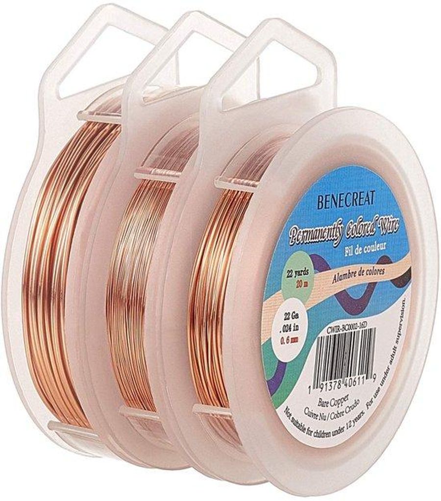 Draad für Schmuckfertigung, 18/22/28 AWG, kugelschlagfest, kupfer, für Perlen, Kristall, Ringmachen