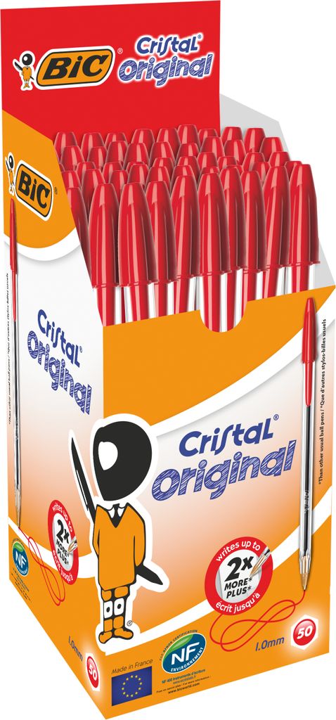 BIC Kugelschreiber Cristal Original in Rot - Strichstärke Produktbild 