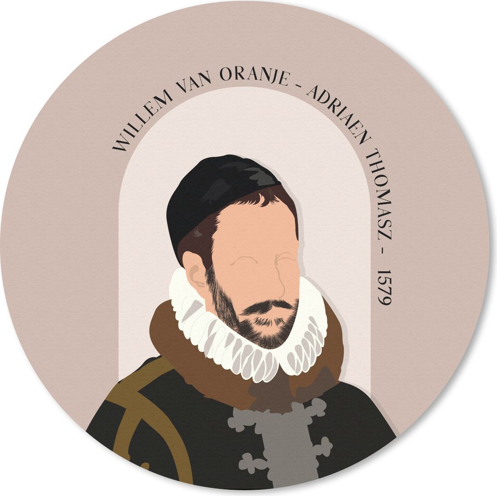 MuchoWow Mauspad Mousepad Wilhelm von Oranien - Rosa - Alte Meister - Vintage 30x30 cm - Mousepads - Maus Mat - Pad - Mausunterlage - Tischunterl...