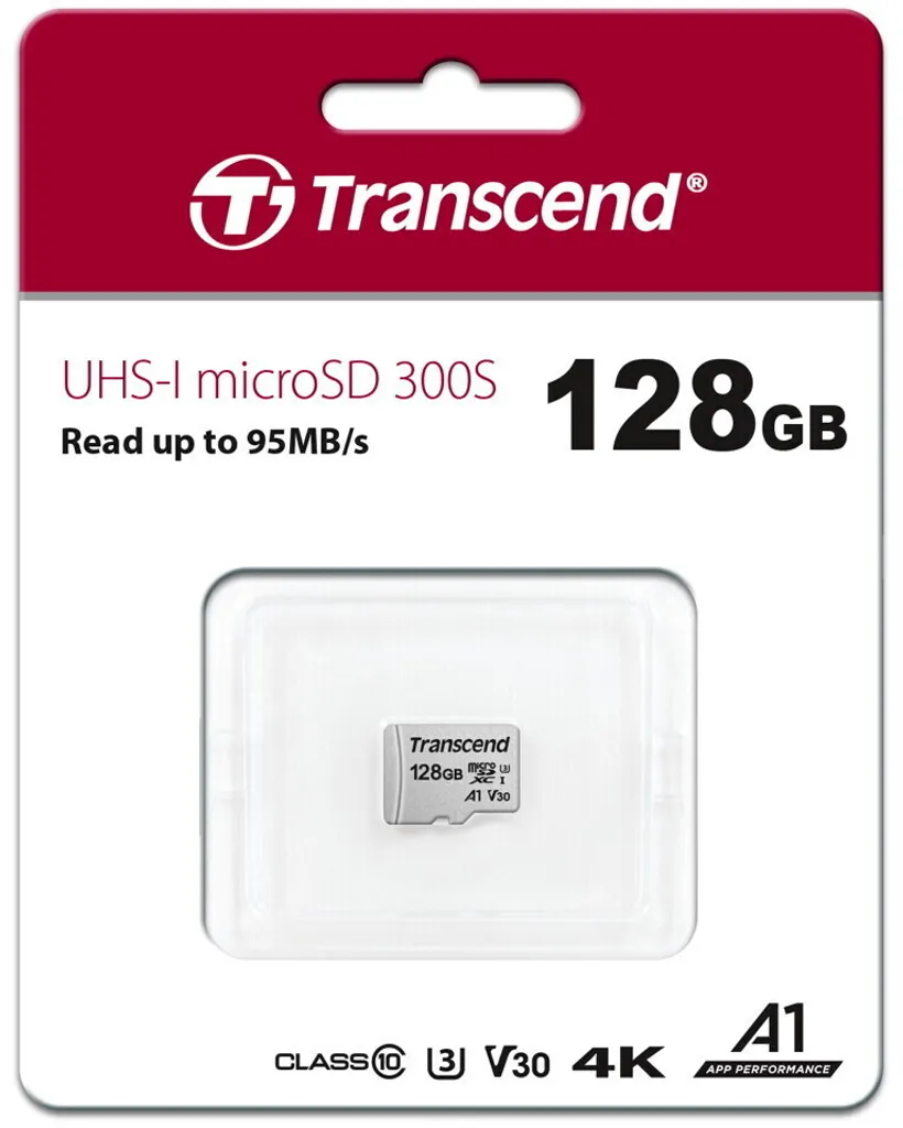 Memoria microSD Transcend 300S 128GB - Sicurezza Dati e Standard V30 - 7