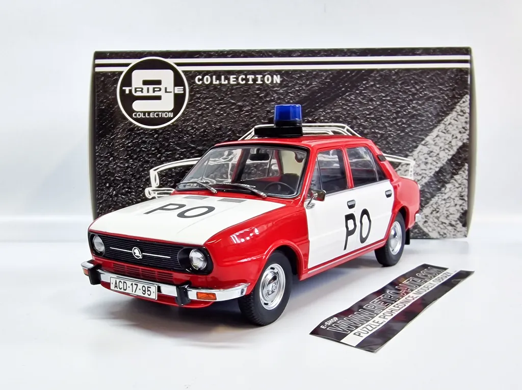 Skoda 105 L 1977 1/18 pour Collectionneur de Véhicules de Secours