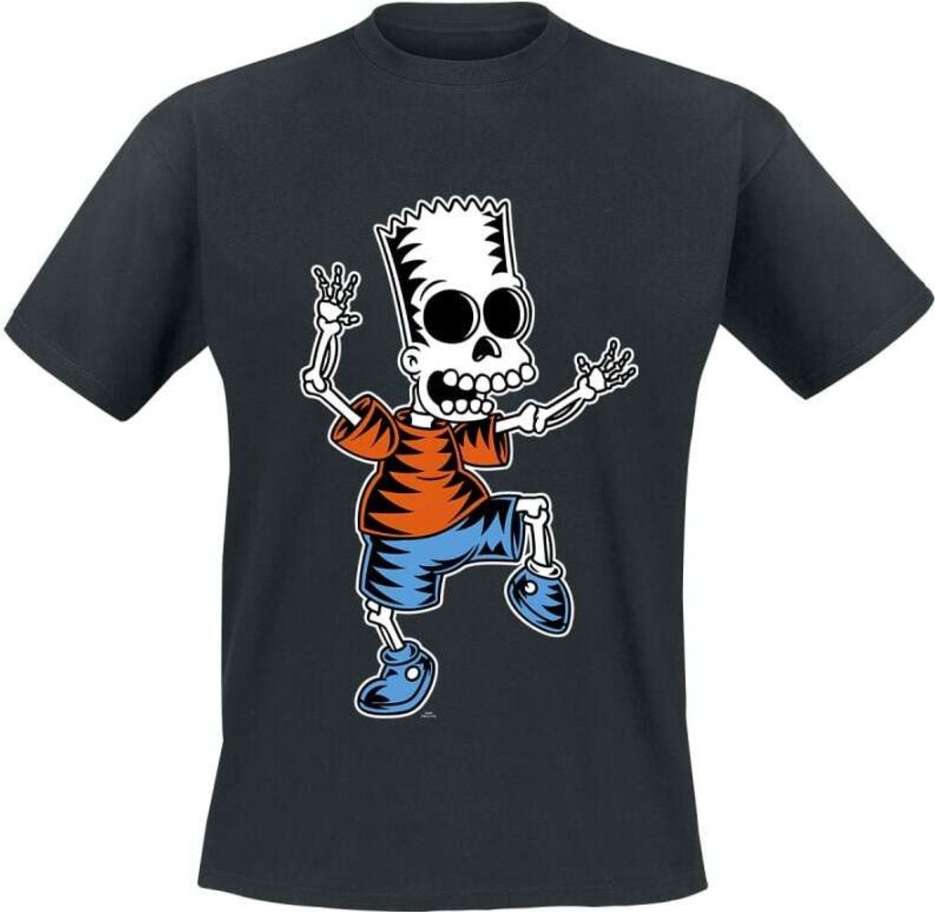 T-shirt met korte mouwen, The Simpsons, skeletprint van Productafbeelding 