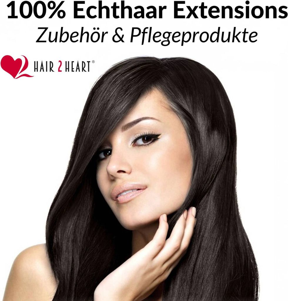 hair2heart pásky na predlžovanie ľudských vlasov rovné - 10 Obrázok produktu 2