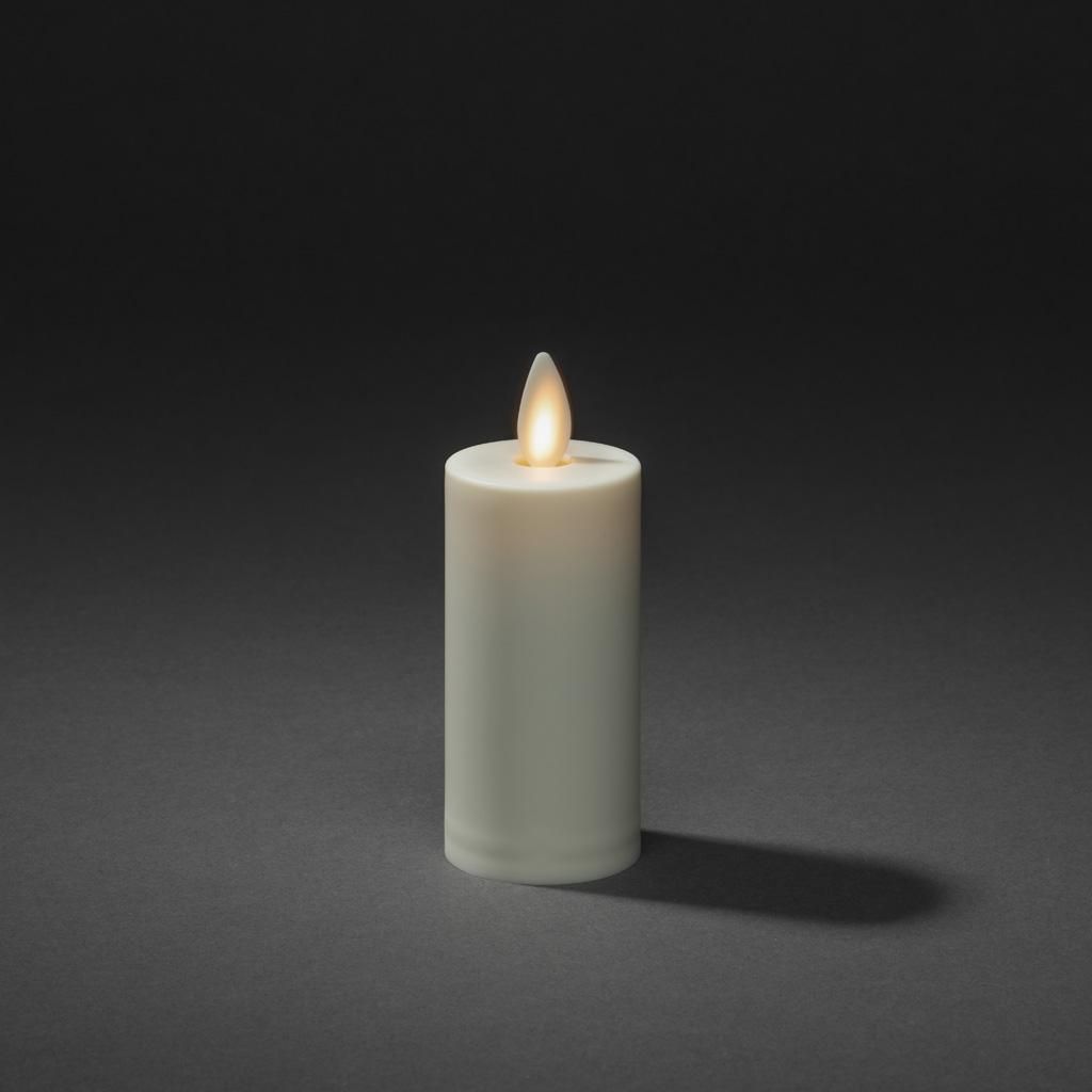 Konstsmide Weihnachtsbeleuchtung LED Kerze 3D Flamme cremeweiß 10,1cm 3D