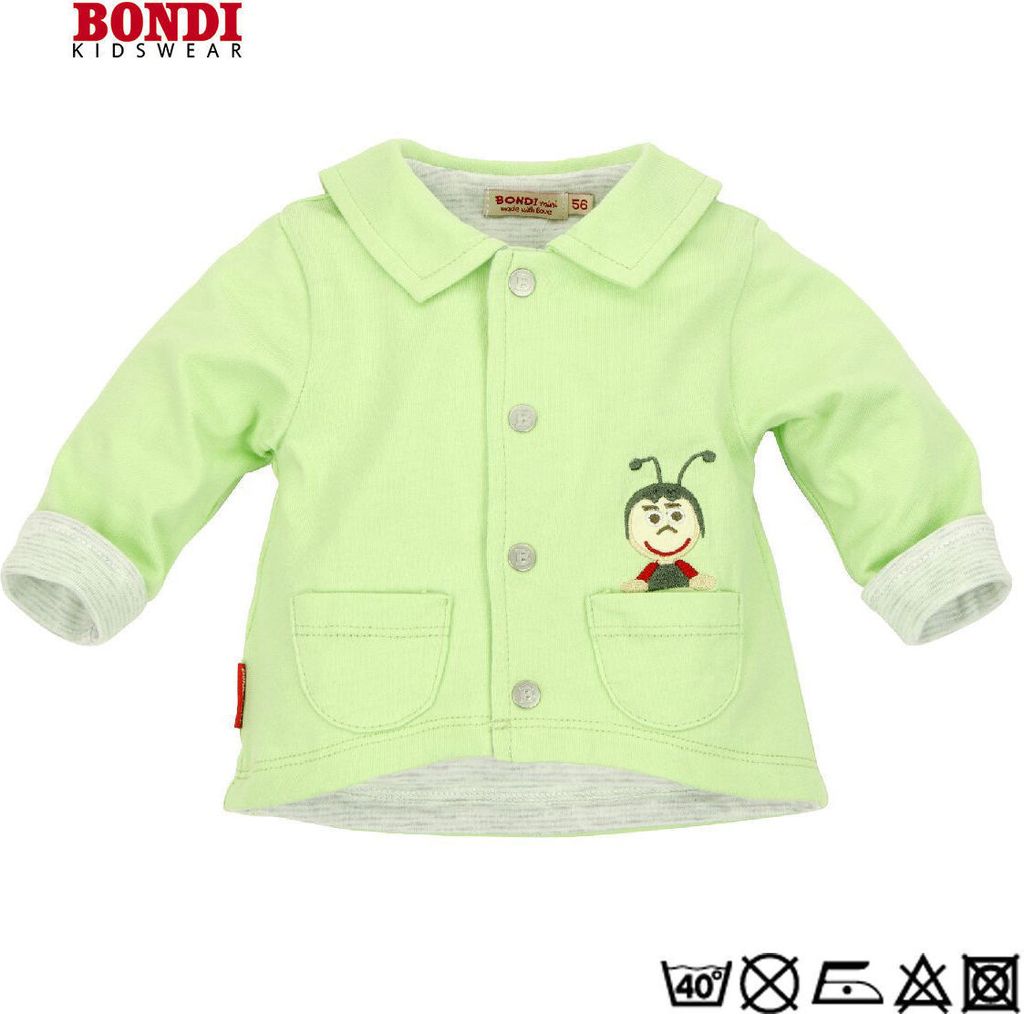 Bondi Kidswear Baby Jacke „Marienkäfer“ – Mint, 100 % Produktbild 