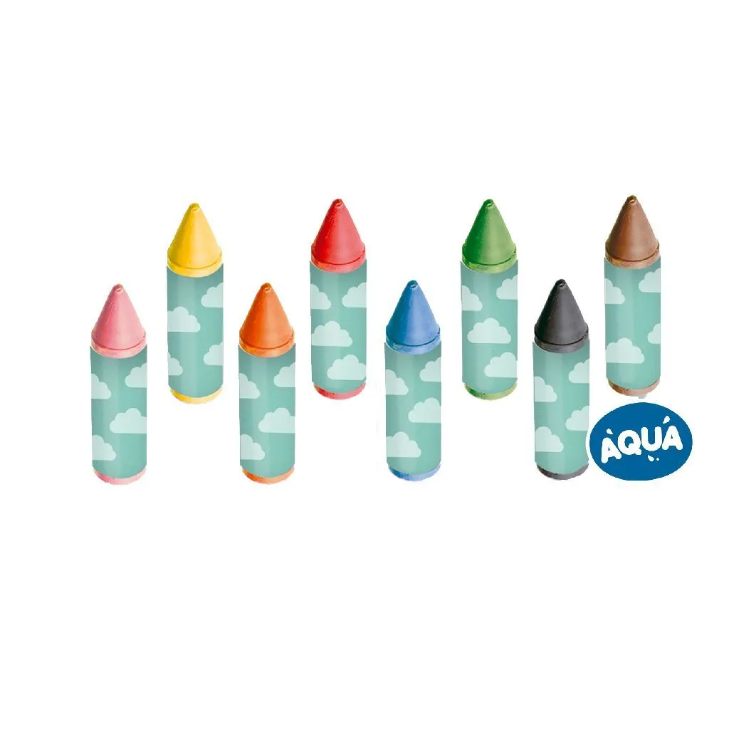 Peinture de Bain Lavable SES - 8 Crayons Cire d'Abeille Sans Traces Murales