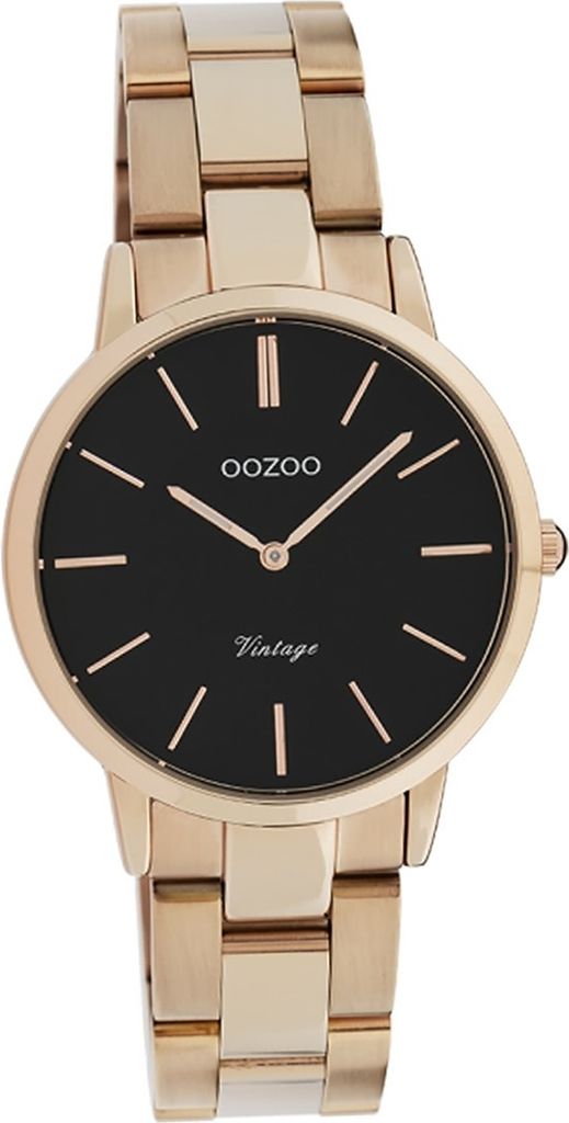 Oozoo Edelstahl Damen Uhr C20049 Quarzuhr Armband rosegold Vintage Slim D2UOC20049