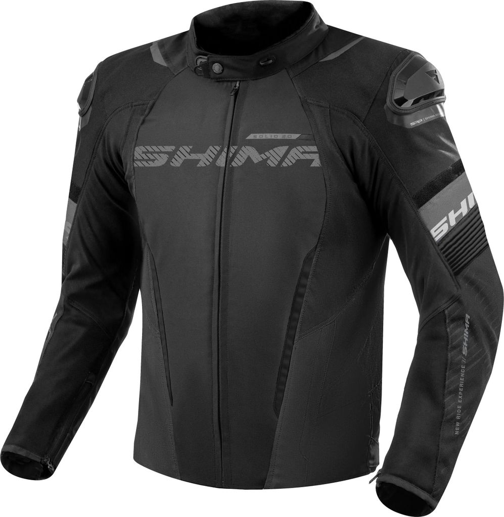 SHIMA Solid 2.0 wasserdichte Motorrad Textiljacke, schwarz, XL