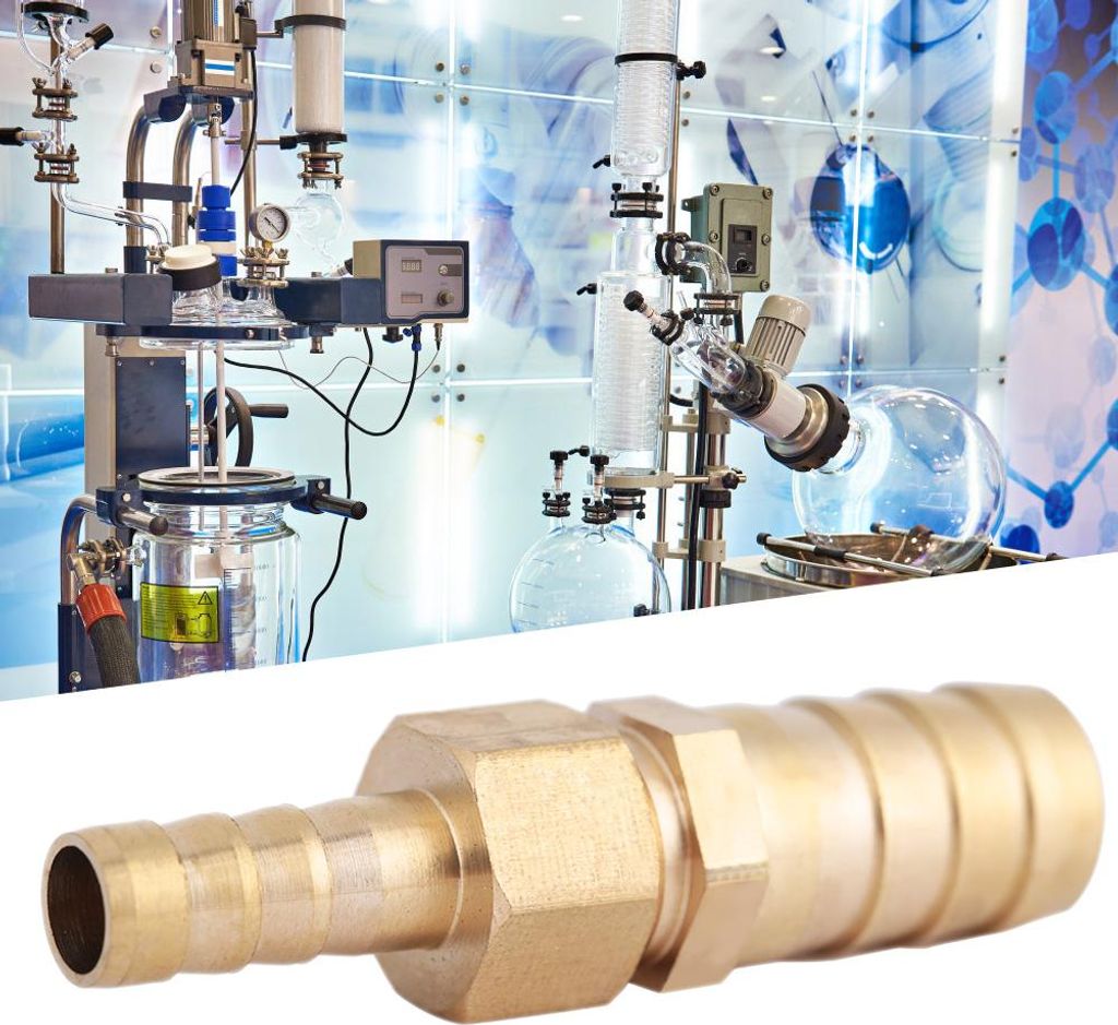 Reduzierstück für Schlauchanschluss aus Messing, Schlauchtülle, Reduzierstecker (8 mm-19 mm, 1 Stück)