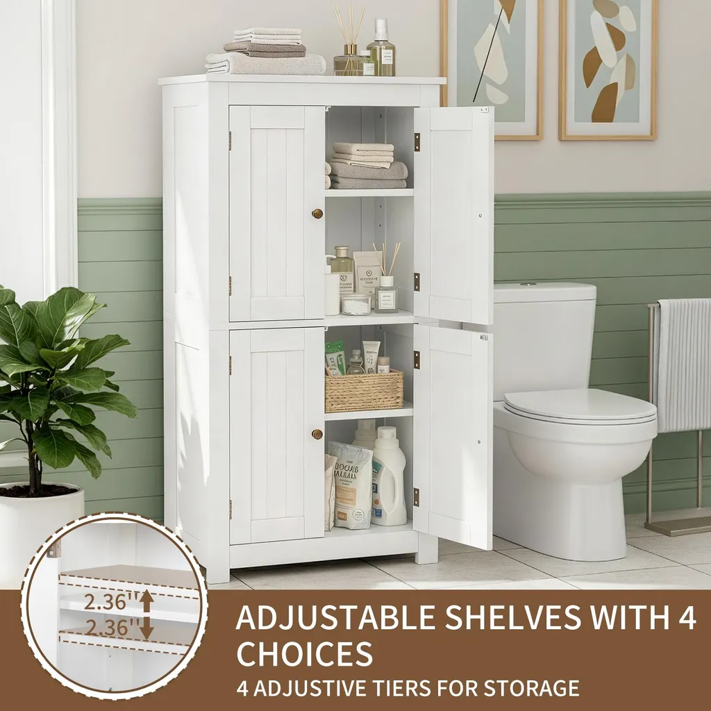 Armoire de salle de bain gain de place blanche pour petits espaces 110cm - 6