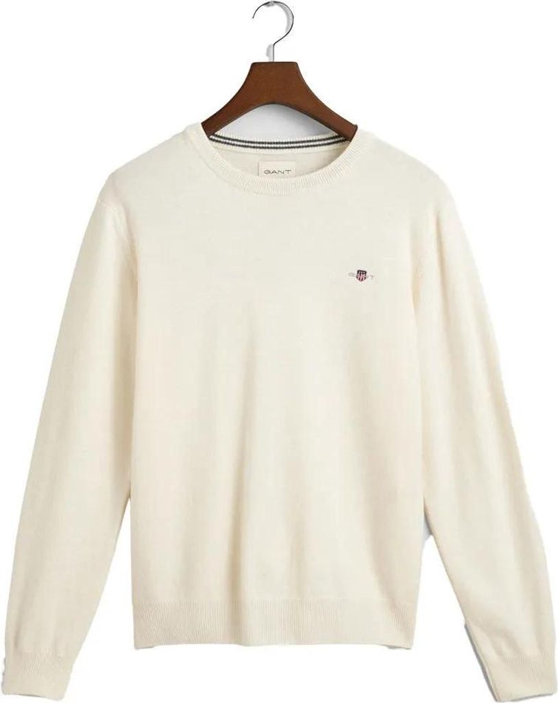 Gant Superfine Lambswool Pullover Weiß L Herren Weiß L