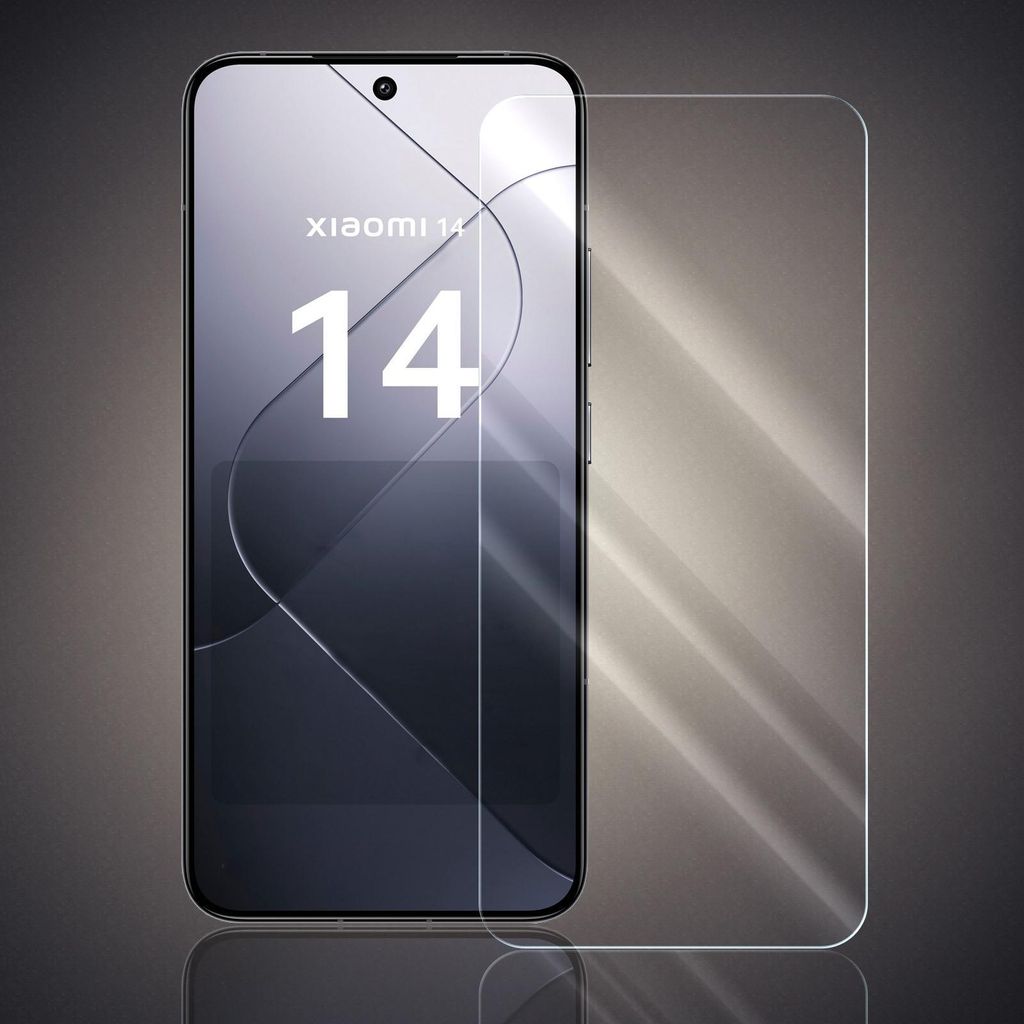 A screen protector is shown placed over a smartphone screen.