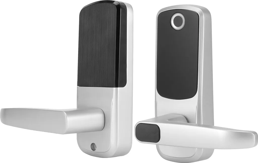 Serrure de porte intelligente Bluetooth connectée à code noir mat X7 - 3