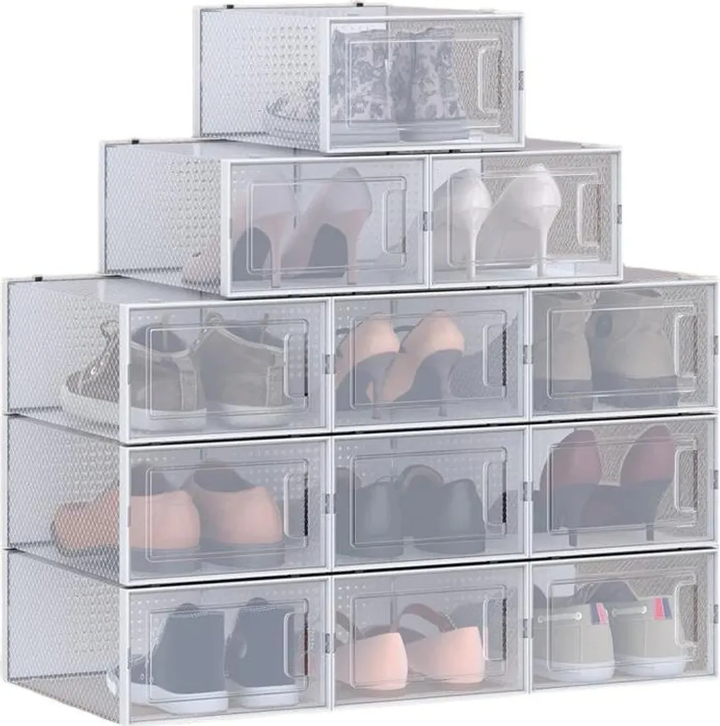 Dites stop au désordre avec ces 12 boîtes à chaussures transparentes 33cm