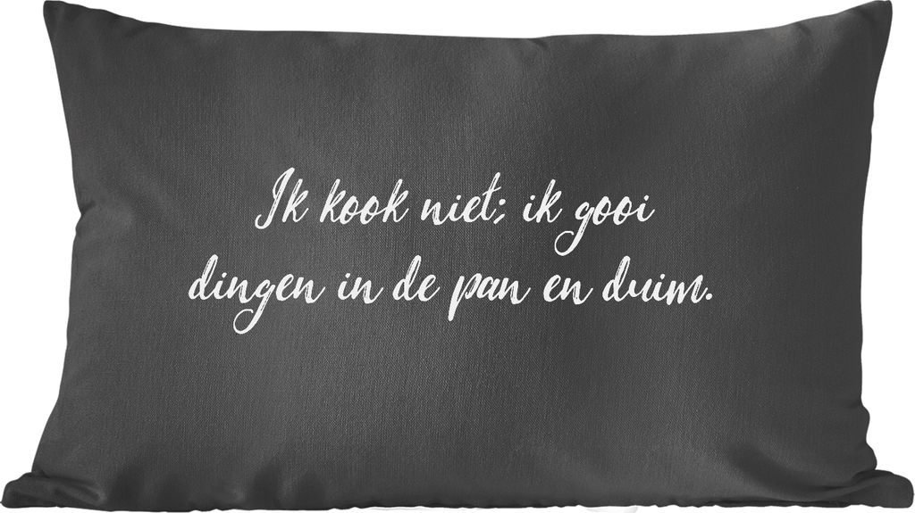 MuchoWow Zierkissen Sofakissen Wohnzimmer Dekokissen 60x40 cm Ich koche nicht - Sprichwörter - Kochen - Humor - Zitate - Kopfkissen - Polster mi...