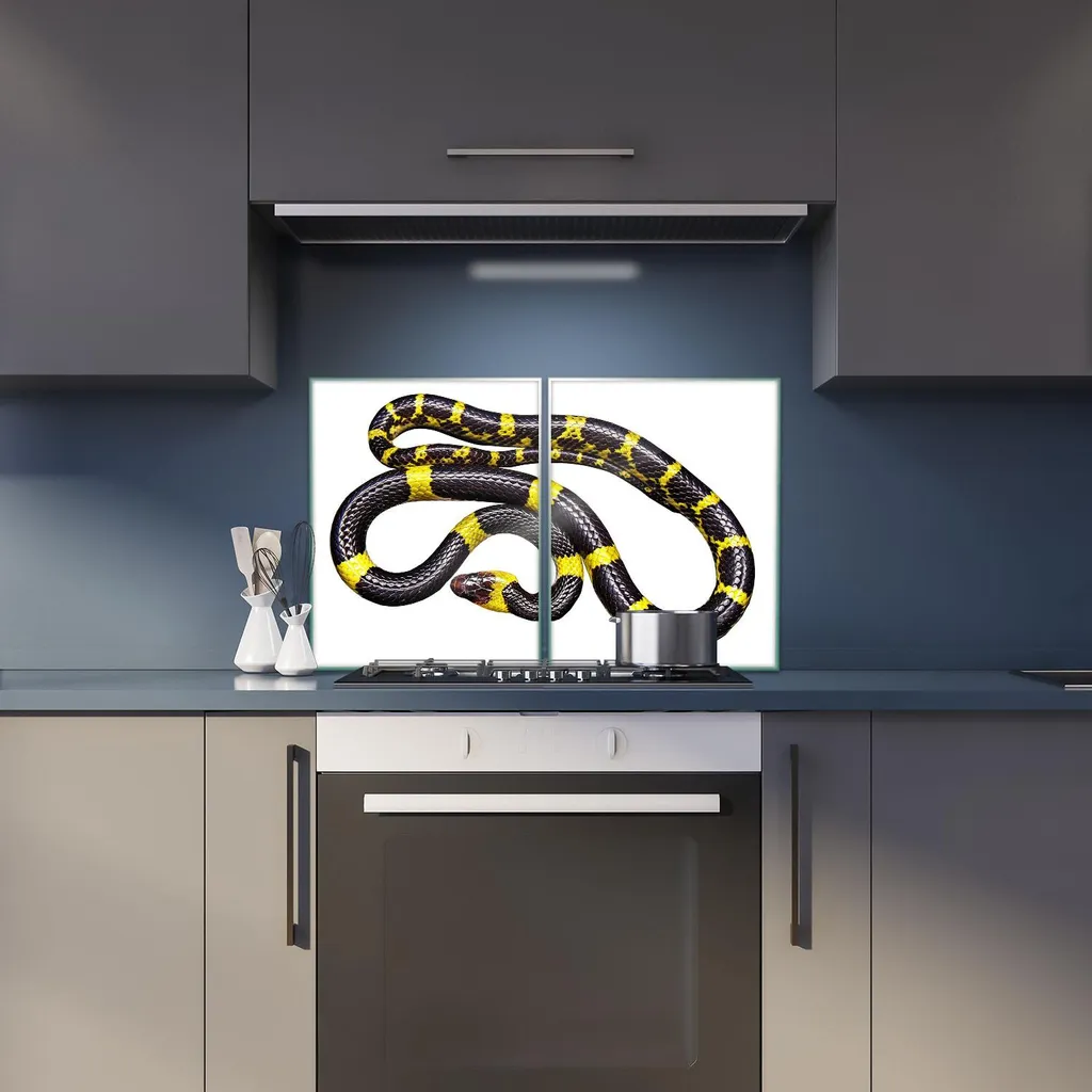 Copri Fornelli in Vetro Artistico 2 Pezzi 40x52 - Tema Animali Vivi - 6