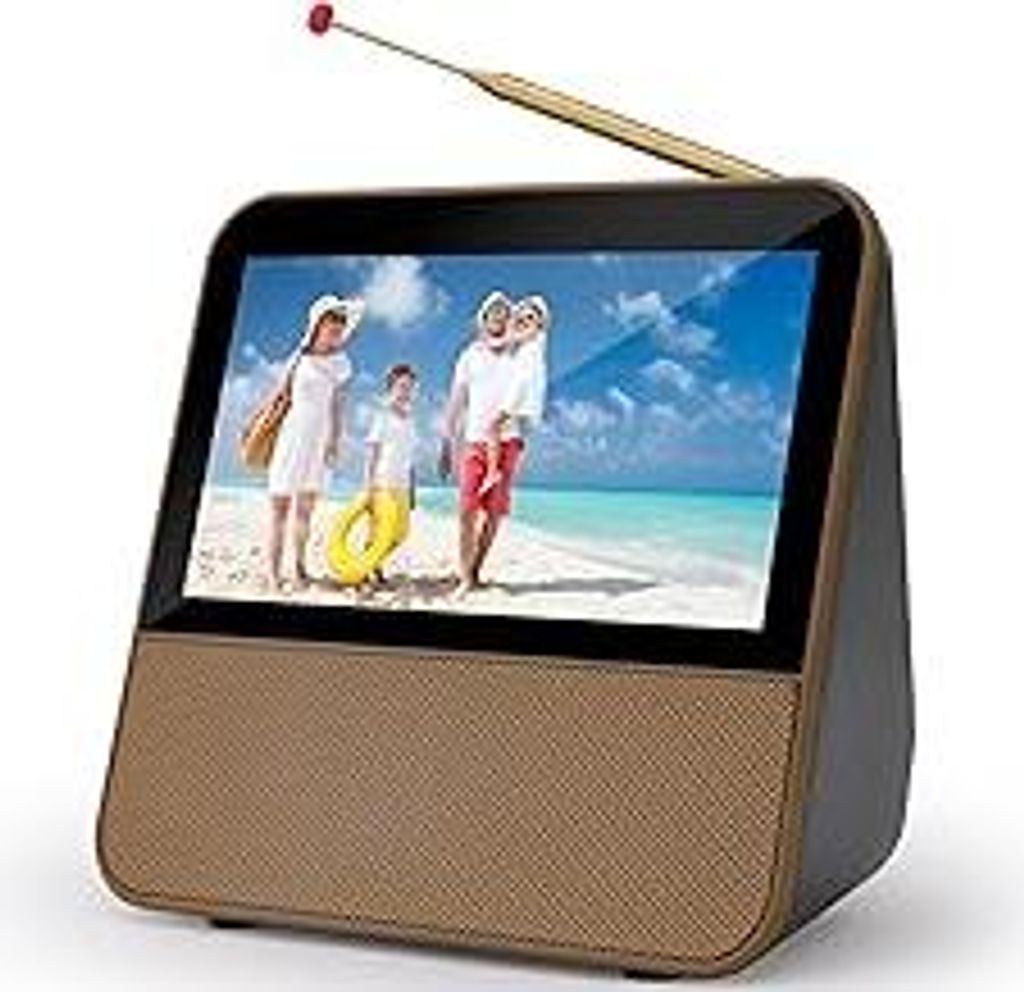 HassoKon Digitaler Tragbarer Fernseher DVB-T2, 1080P HD Mini TV DAB+,DSP Digitalfernsehen USB Mediaplayer für Wohnwagen,Auto und Camping Küche TV...