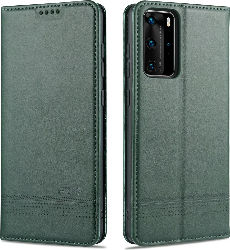 Cover Portafoglio Huawei P40 Verde: Flip Case Elegante con Chiusura