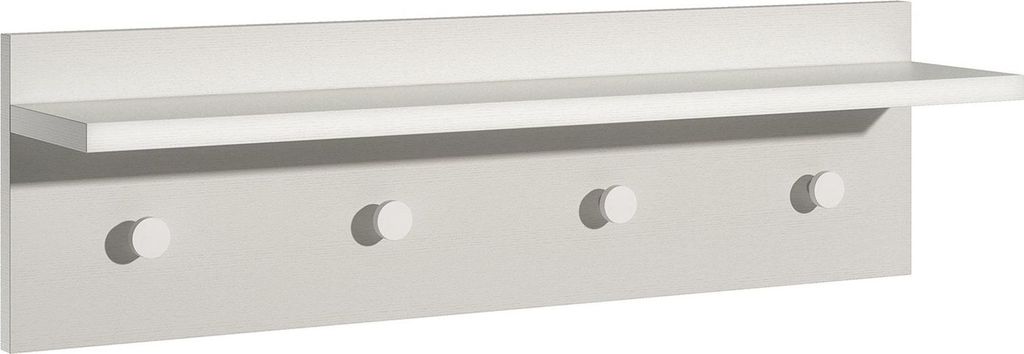 Dmora Wandhaken Mozzo Weiß, 4 Haken Wandmontage