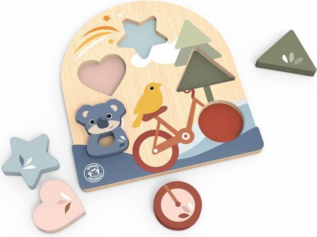 Speedy Monkey HolzformenpuzzleLernspielzeug 1-3 Jahre Tiere