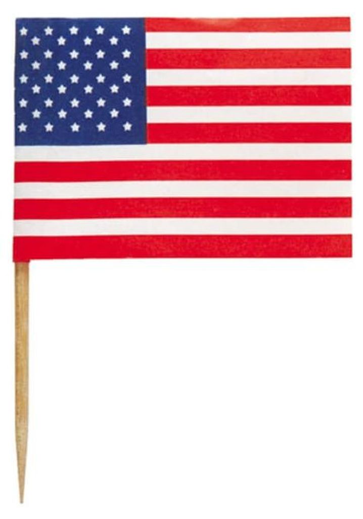 Wykałaczki z flagą USA - 30 szt. Zdjęcie produktu 