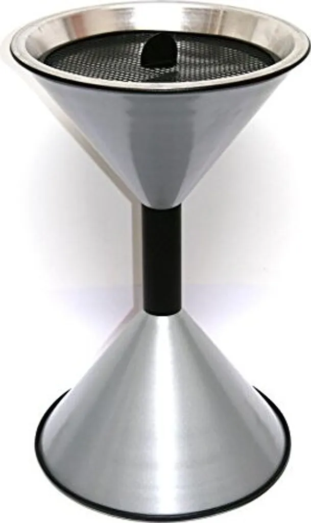 Cendrier sur pied métallique SZ Metall 29713 colonne argentée 60cm