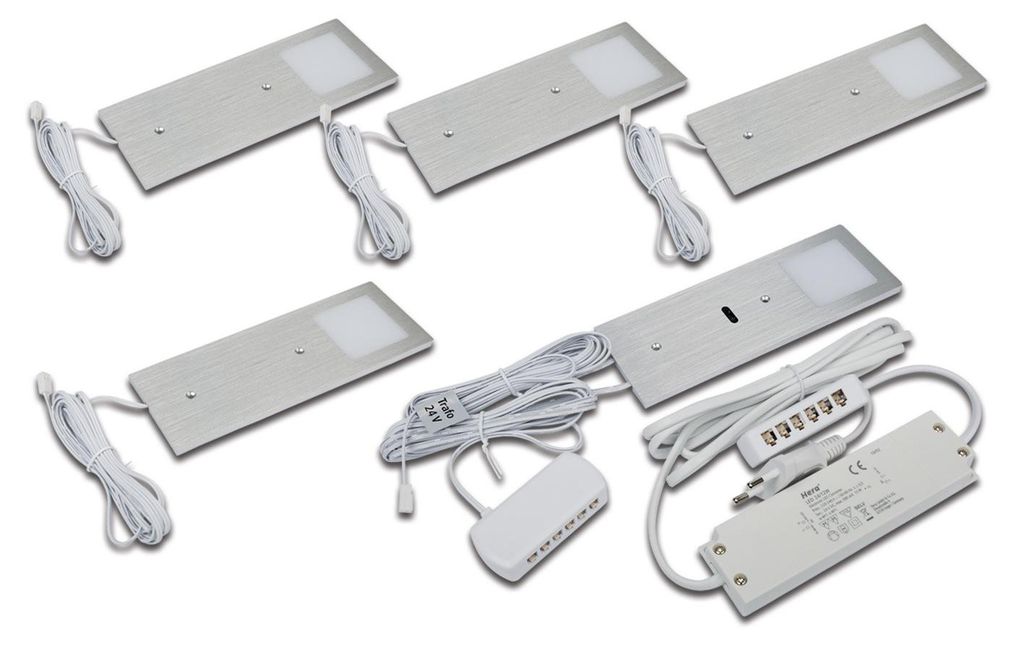 LED inbouwverlichting keuken, 5x3 Watt, keukenlamp Eco-Pad, Productafbeelding 