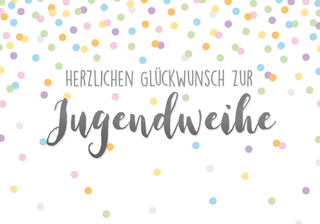 Jugendweihe Glückwunschkarte im Format 115 x 17cm mit Umschlag