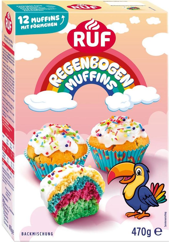 RUF Regenbogen Muffins