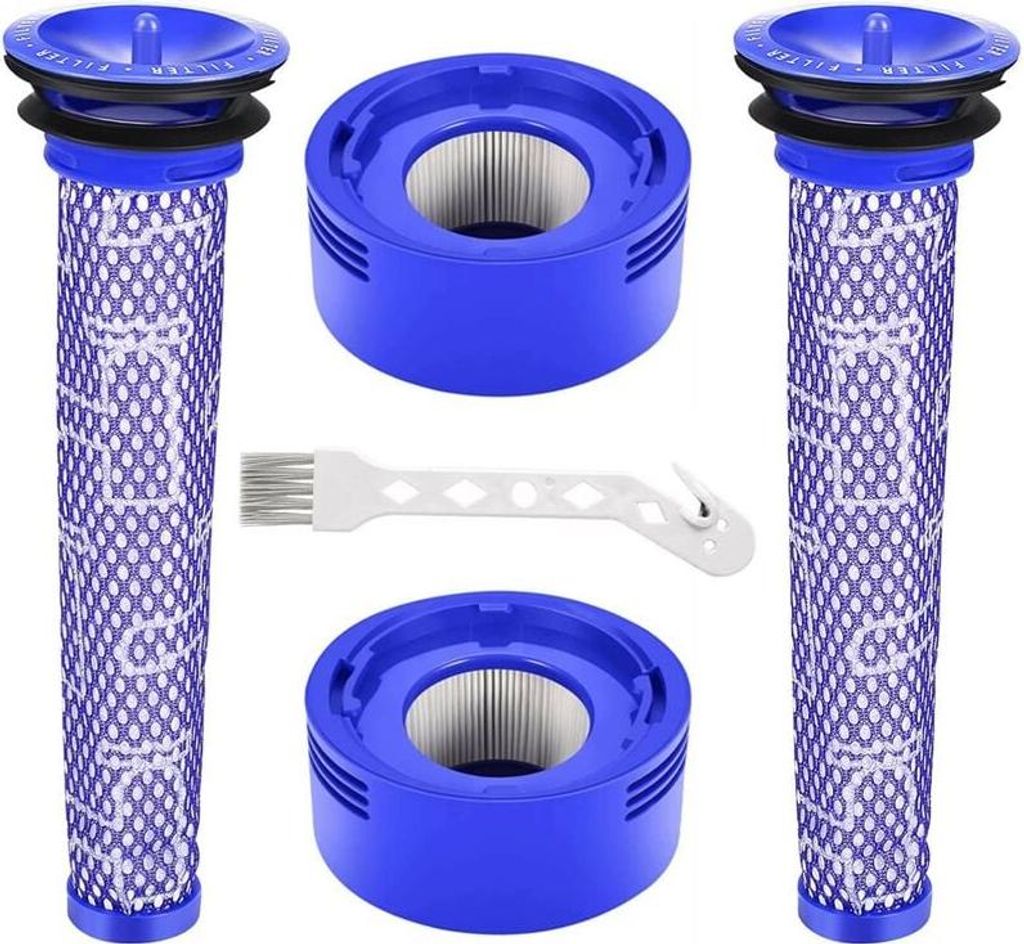 4 Stück Ersatzteile Filter für Dyson V6 V7 V8, Waschbar Ersatzfilter Vorfilter für Dyson DC58 DC59 DC61 DC62 Animal Pro Absolute Motorhead Digit...