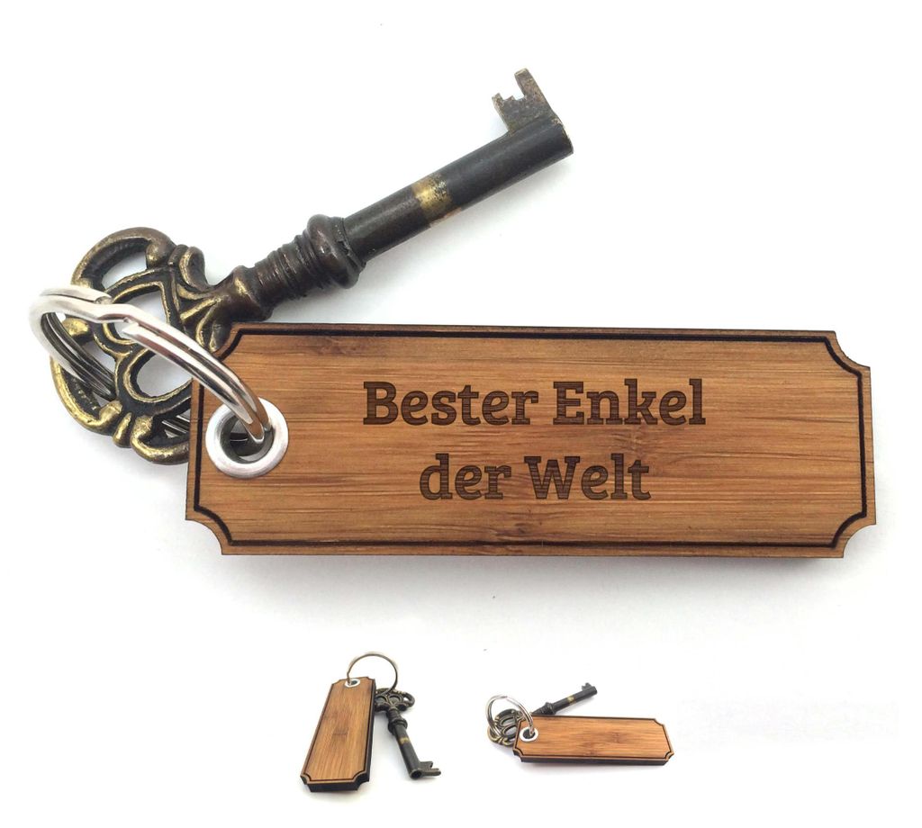 Mr. & Mrs. Panda anhänger tasche Enkel - Bambus - Geschenk, Oma, Kind von Tochter, Glücksbringer, Gravur, Schlüsselanhänger Für Damen, Taschen...