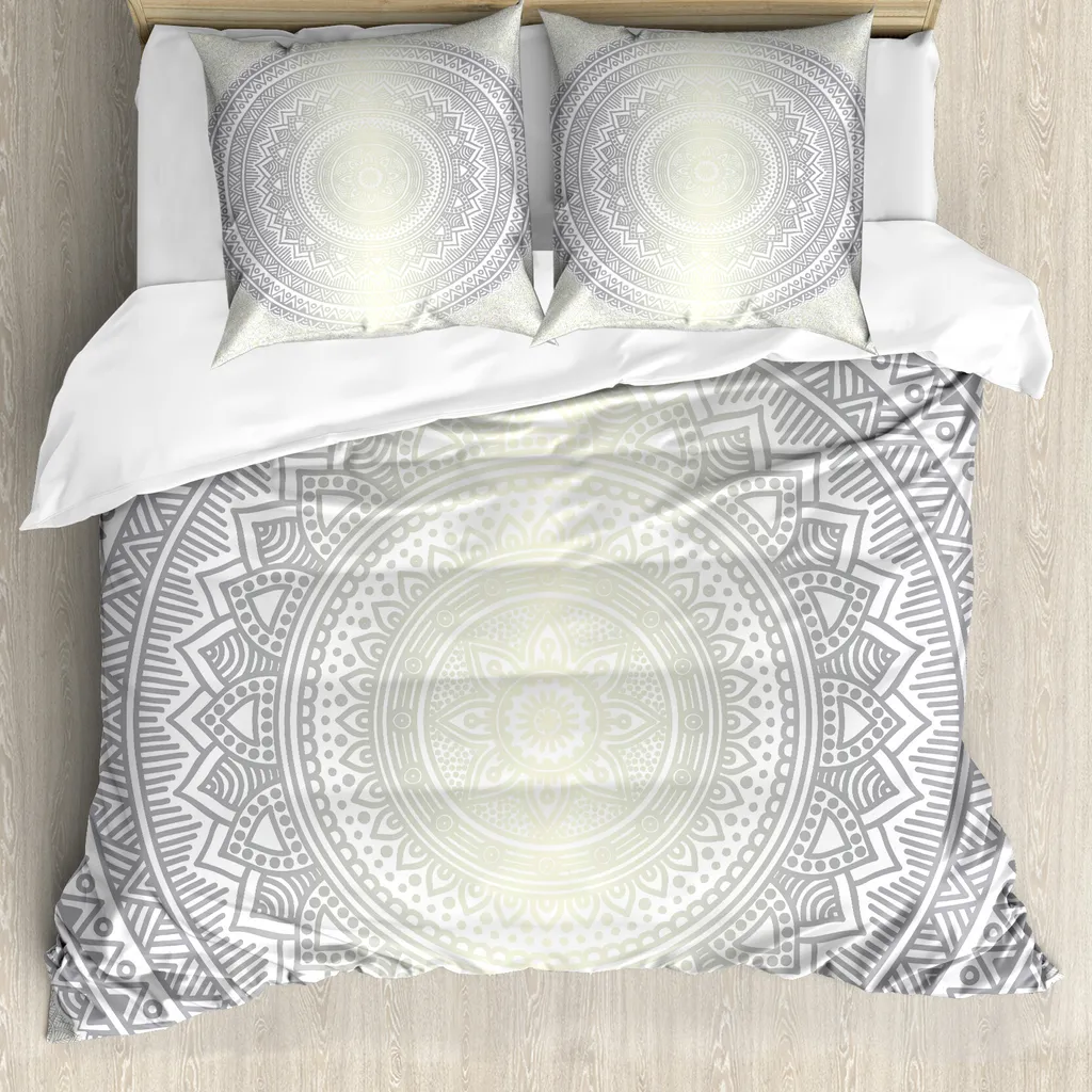 Copripiumino ABAKUHAUS 200x200 Antiacaro Grigio Bianco per Allergici