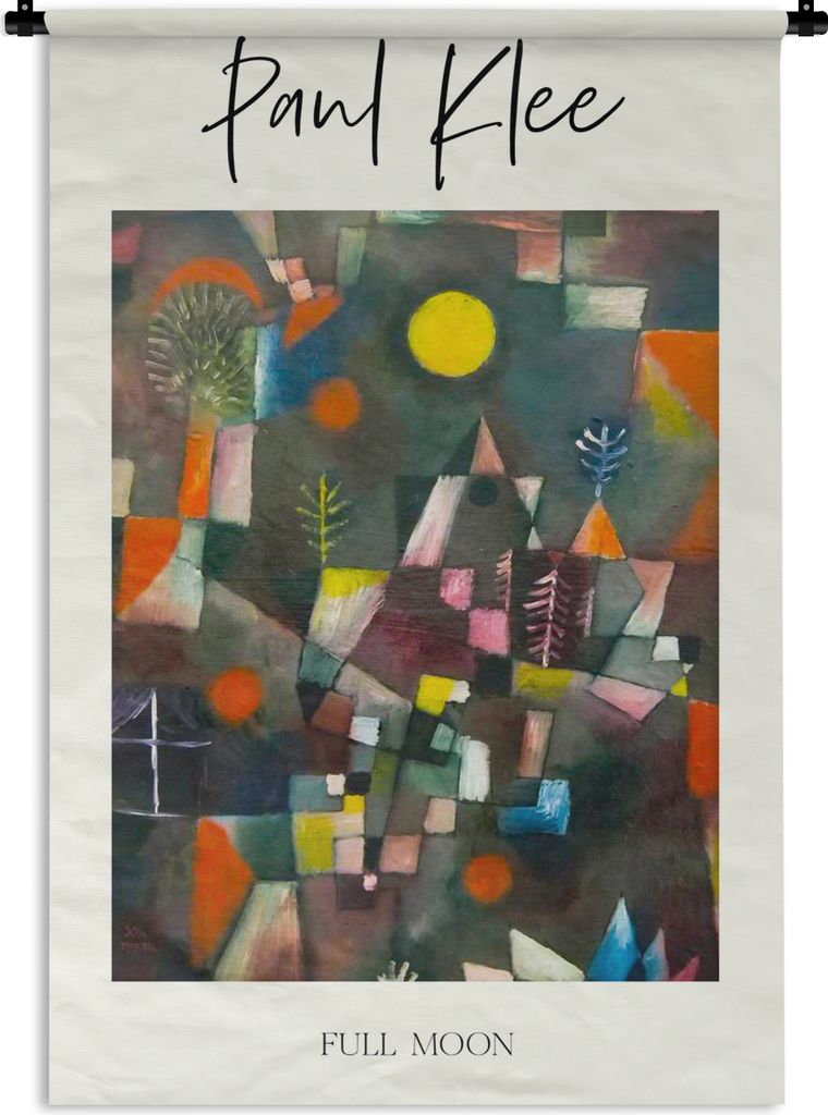 MuchoWow Wandteppich Wandbehang Paul Klee - Kunst - Vollmond 120x180 cm Tapisserie Dekoration Wandtuch - Schlafzimmer - Dekorationen für das Haus