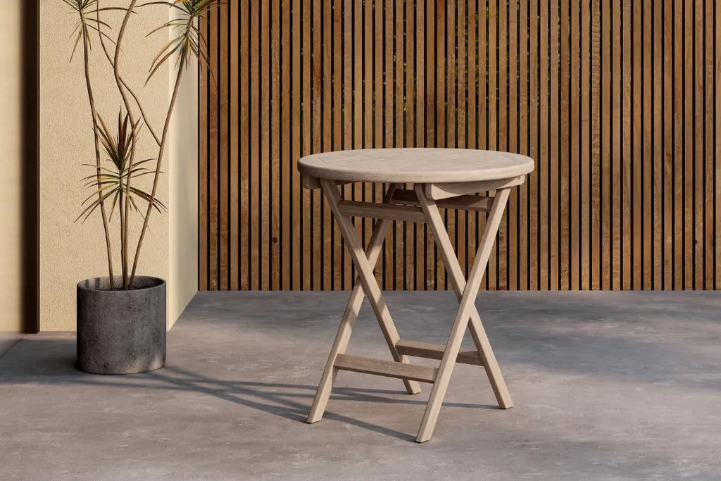 Table de jardin Kenya Ø70cm compacte pour optimiser vos petits espaces